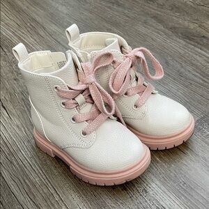Kids Pink and White Boots